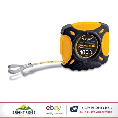 Durable 100-Foot Steel Tape Measure with Folding Crank and Ergonomic Grip