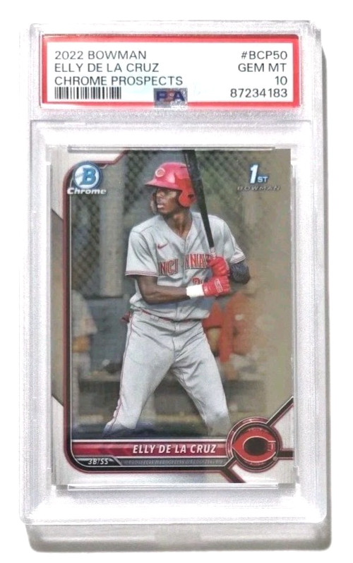 2022 Bowman Chrome Prospects #BCP50 Elly De La Cruz RC (PSA 10) REDS !!