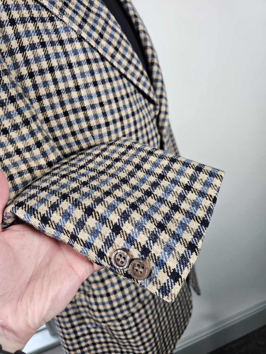 Vintage AQUASCUTUM Wool Jacket Men's 38/40 Check Stripe