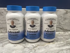 Lot Of 3 Dr. Christopher's Adrenal Formula 100 Veg Caps