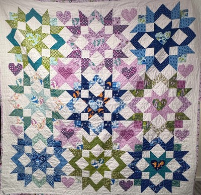 Star Crossed Lovers Quilt Queen Size