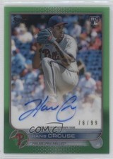 2022 Topps Clearly Authentic Auto Green 76/99 Hans Crouse #CAA-HC Auto 0rz7