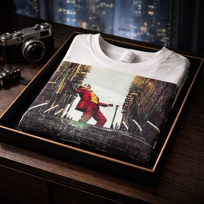 2019 Joker Joaquin Phoenix Dancing On Stairs Fan T Shirt Men s  3XL - Green