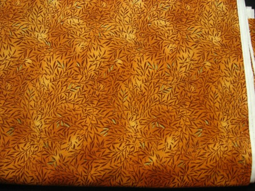 55" 2006 Blank Quilting Patt#BTR-M3708 Oriental Leaves Gold Metallic Blender
