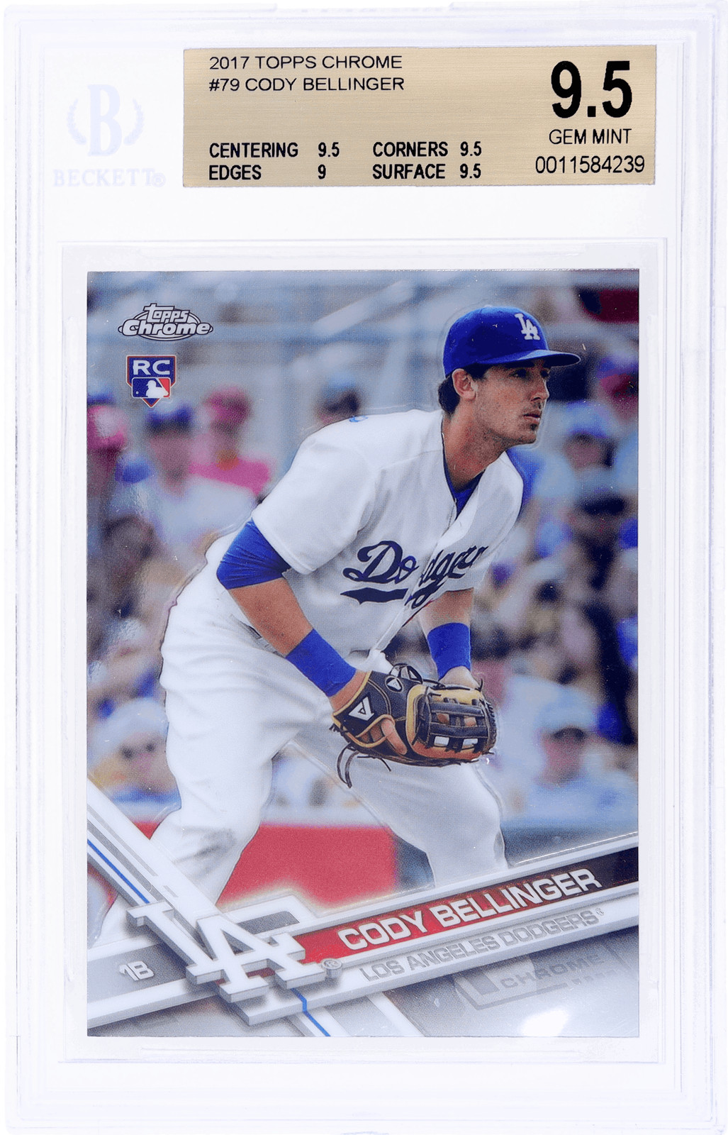 2017 Topps Chrome Cody Bellinger #79 BGS 9.5 Rookie RC