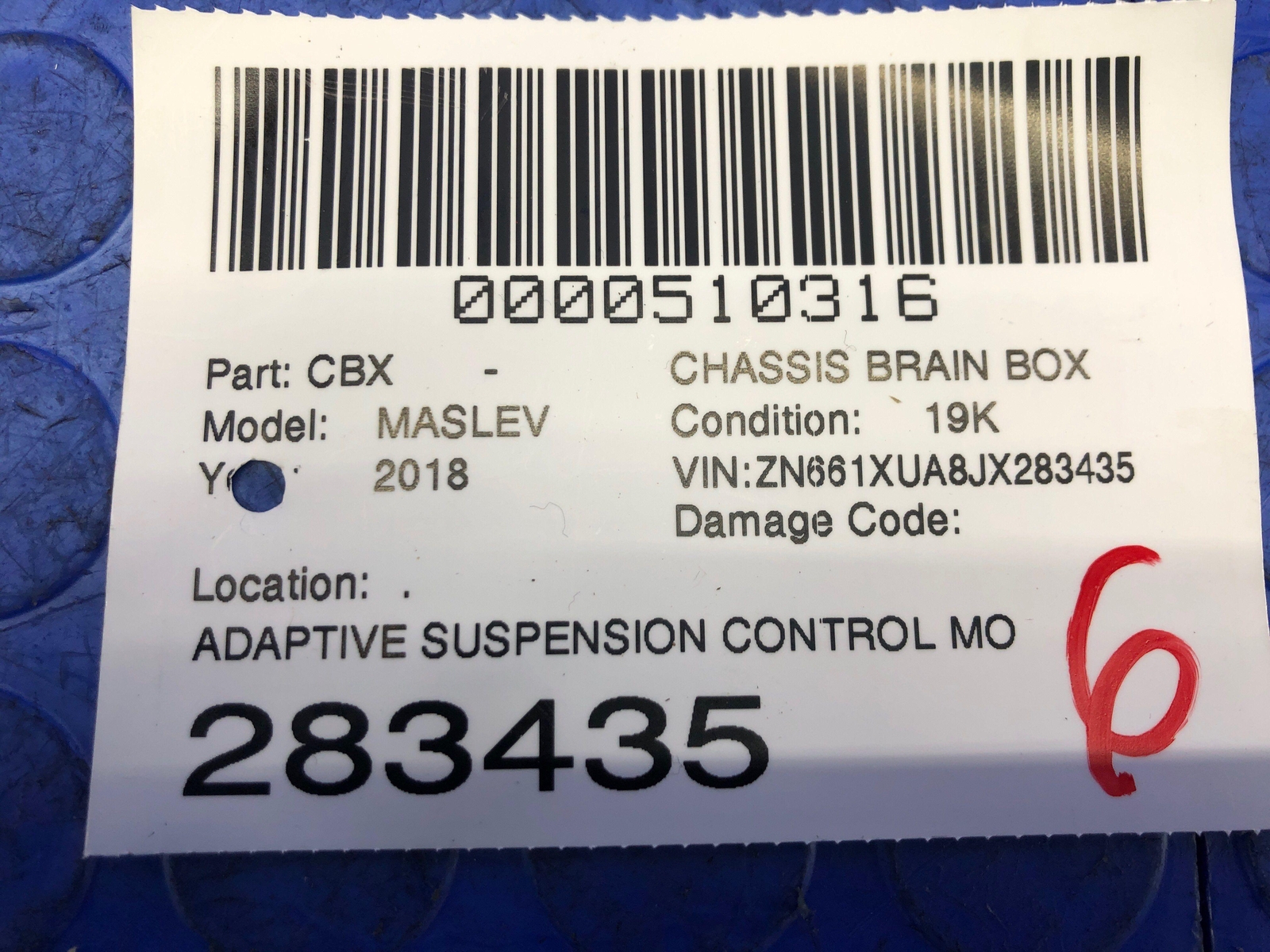 2017-2022 MASERATI LEVANTE OEM ADAPTIVE SUSPENSION CONTROL MODULE 670105688