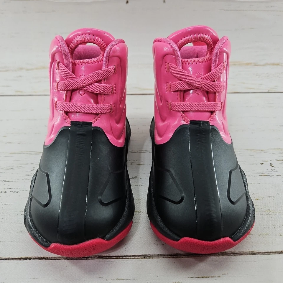 Nike Air Jordan Drip 23 Pink Black Toddler Girls 7C Rain Boots CT5799-600 - Image 2 of 4