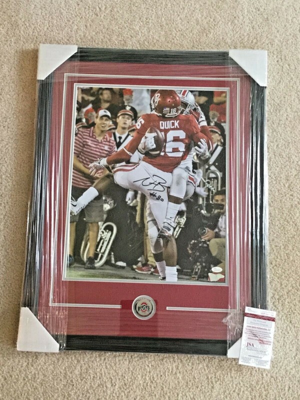Noah Brown #80 signed Ohio State Buckeyes 16x20 FRAMED photo JSA Witness OSU