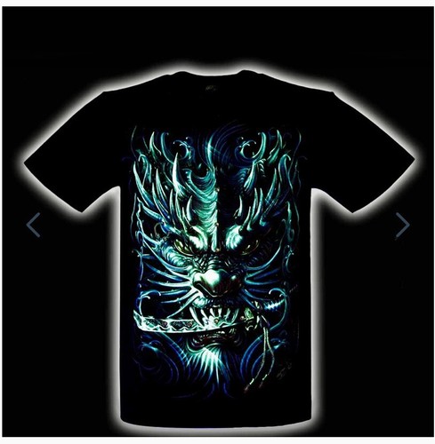 Drago Coltello Piercing - 3D Rock Chang T-Shirt Luminosa al Buio - Foto 8 di 9