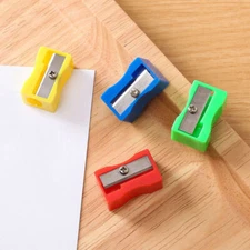 1pc Stationery Pencil Sharpener Cutter Single Hole Plastic Sharpener Sharpening 