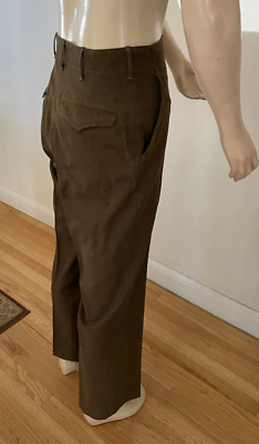 LATE WAR (PQD 353-C) US ARMY 18 OUNCE WOOL SERGE FIELD TROUSERS OD