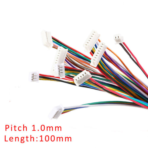 Single/Double Head Electronic Connector Cable 100mm SH1.0mm 2/3/4/5/6/7/8/9/10P  - Picture 1 of 9
