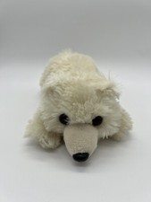 Aurora Polar Bear Plush 8.5  Laying Down Stuffed Animal Toy Cream 2020