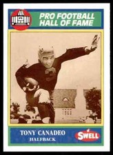 1990 Hall of Fame Green #88 Tony Canadeo HOF RARE Green Bay Packers / Gonzaga