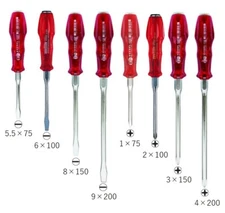 VESSEL 4500 Power Grip Screwdriver Set 8pcs Hex Shaft Heavy Duty Tool Japan