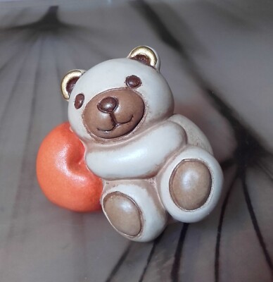 THUN ® COLLEZIONE 2014 TEDDY BERTO CHIARO SU CUSCINO DA VETRINA