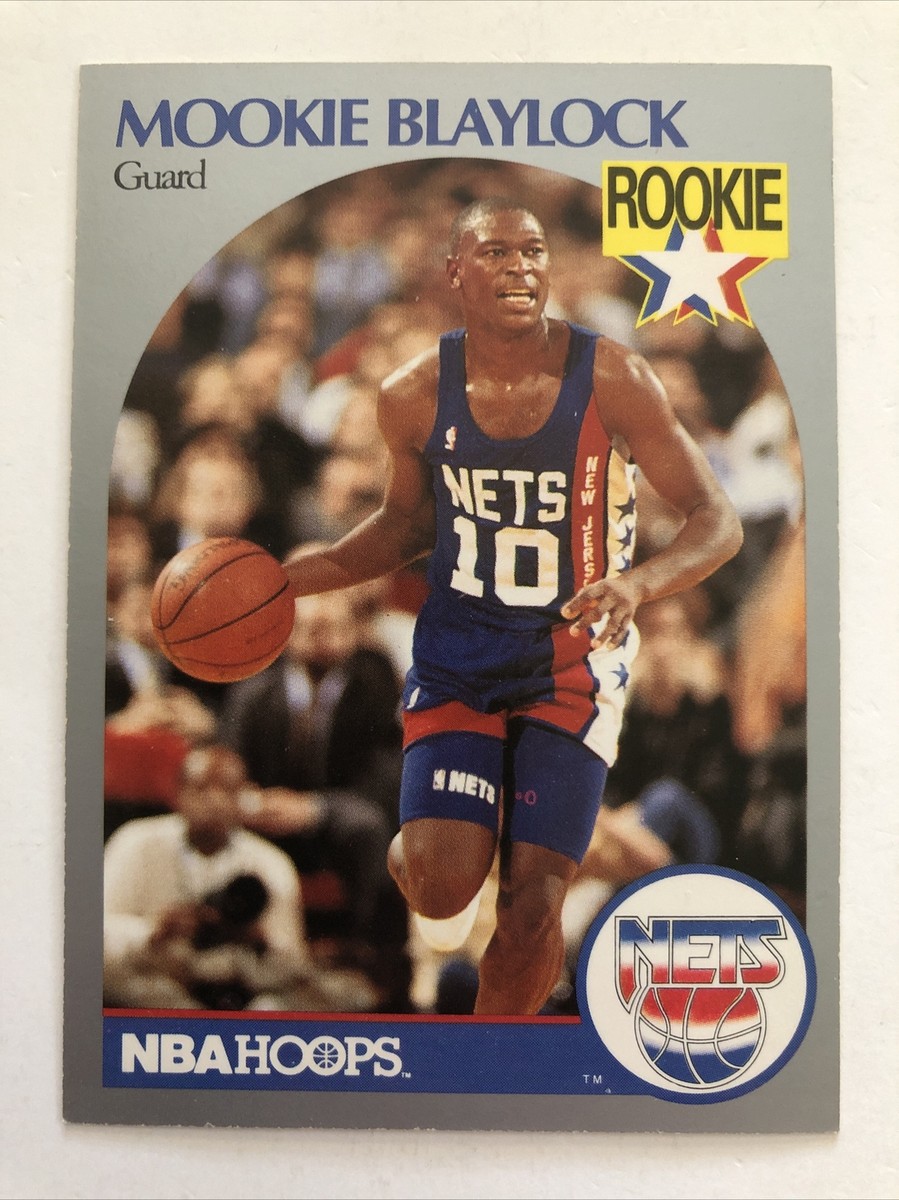MOOKI blaylock　NBA　プロバスケットボール　トレーディングカード MOOKIE BLAYLOCK ROOKIE CARD 1989-90 NBA Hoops New Jersey