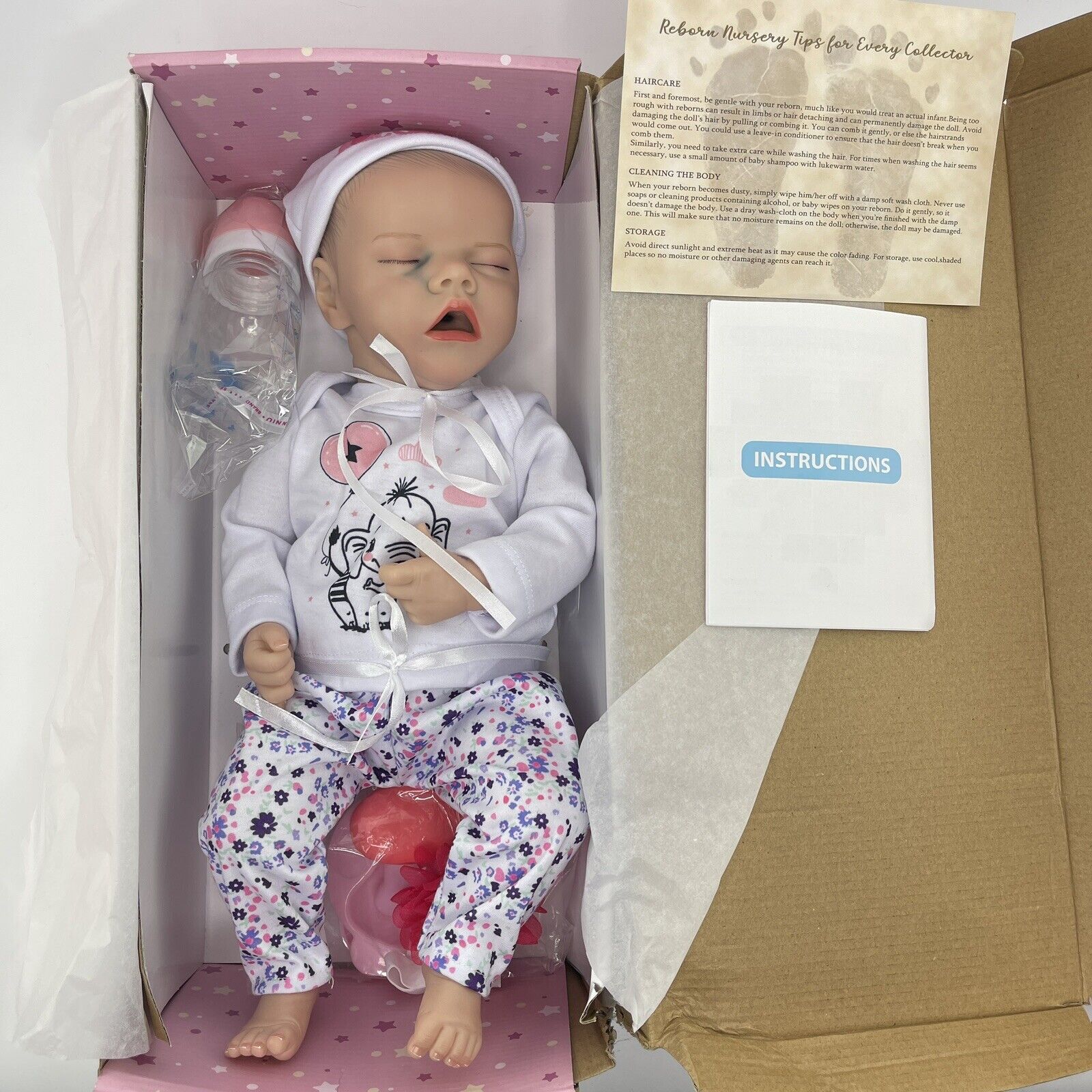 JIZHI Lifelike Reborn Baby Dolls - 17-Inch Soft Body Realistic-Newborn Baby  Dolls Full Vinyl Body Poseable Baby Girl with Feeding Kit Gift Box for