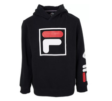 FILA Hoodie Youth Big Boys Small Classic Long Sleeve Graphic Black