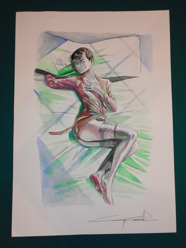 Giuseppe CANDITA Original Comic Art - Illustrazione originale JULIA acquerello