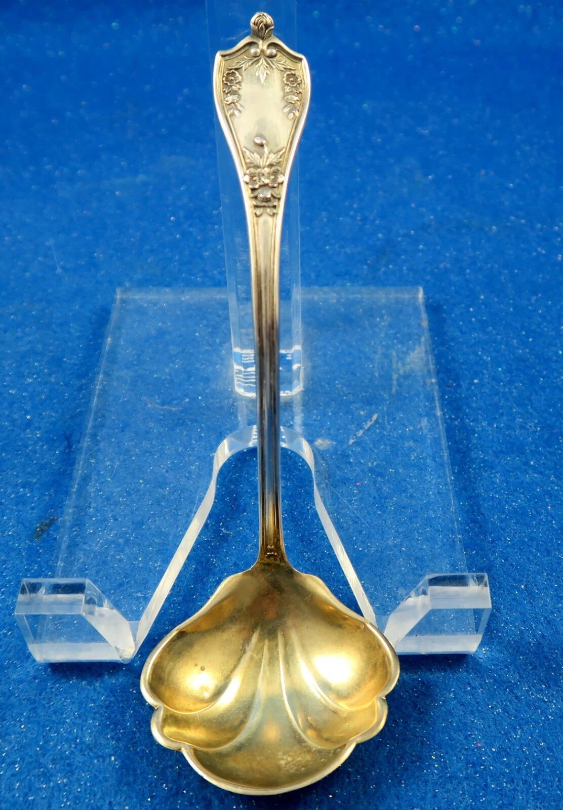 Possibly Manchester Manufacturing Goldwash Sterling Silver Sauce Ladle - Estate