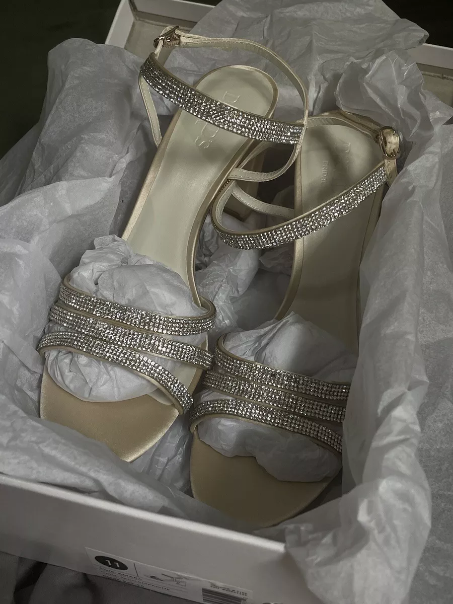 David's bridal champagne shoes sale