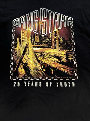 T-Shirt Gang Starr Hard To Earn 25th Anniversary - Taille XL, Coton, Couleur Orange, Neuf Avec étiquettes