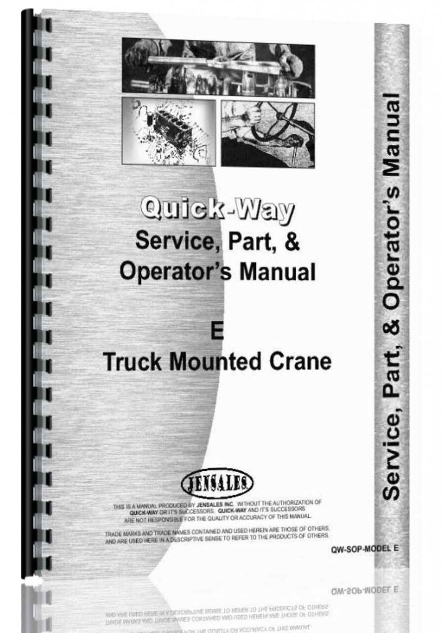 Quick-Way E Crane Operators Manual Guide