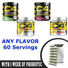 Cellucor C4 Ripped 60 or C4 Extreme 60 Pre WO...