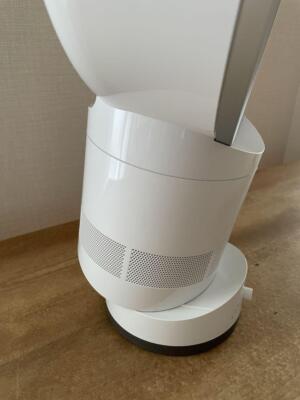 Dyson Air Multiplier AM01 Satin White Silver Table Fan Tested Used