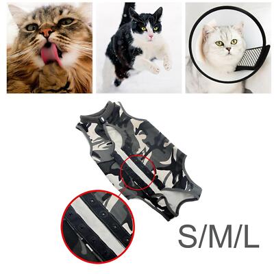 Cat Recovery Suit Full Coverage Post Operative Weste Atmungsaktiv Weich für Katzen