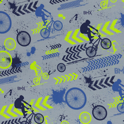 French Terry BMX grau