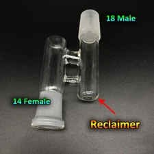 2pcs Reclaim Ash Catcher Drop Down Glass Adapter 18 Male to 14 Female Lab Glass