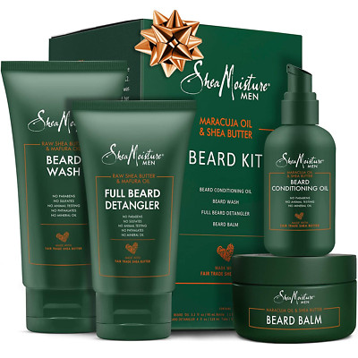 Shea Moisture Beard Kit for Men | Beard Wash | Beard Balm | Beard Oil | Beard Co
