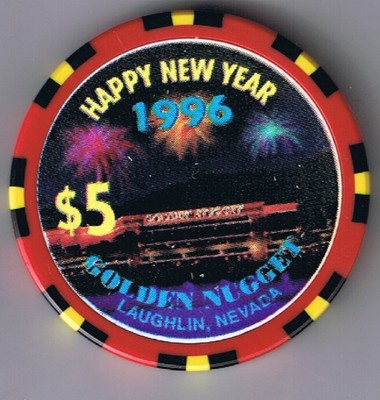 レアデック GOLDEN NUGGET カジノチップ Golden Nugget Casino, Las Vegas, NV, $5 Chip, 50th Anniversary