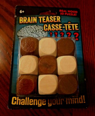 Real Wood 3D Puzzle. Brain Teaser 