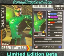 Injustice Arcade Limited Edition Beta Card 22 Regime Green Lantern Out of Print