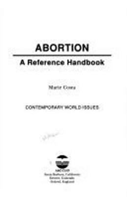 #ad Abortion : A Reference Handbook Library Binding Maria Costa $6.57