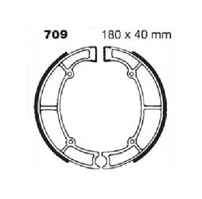 Zapatas de freno orgánicas estándar EBC 709 Foto 2 de 2