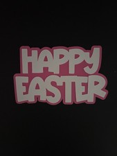 Scrapbook die cut/paper piecing embellishment Pre-made/Hand made Happy Easter