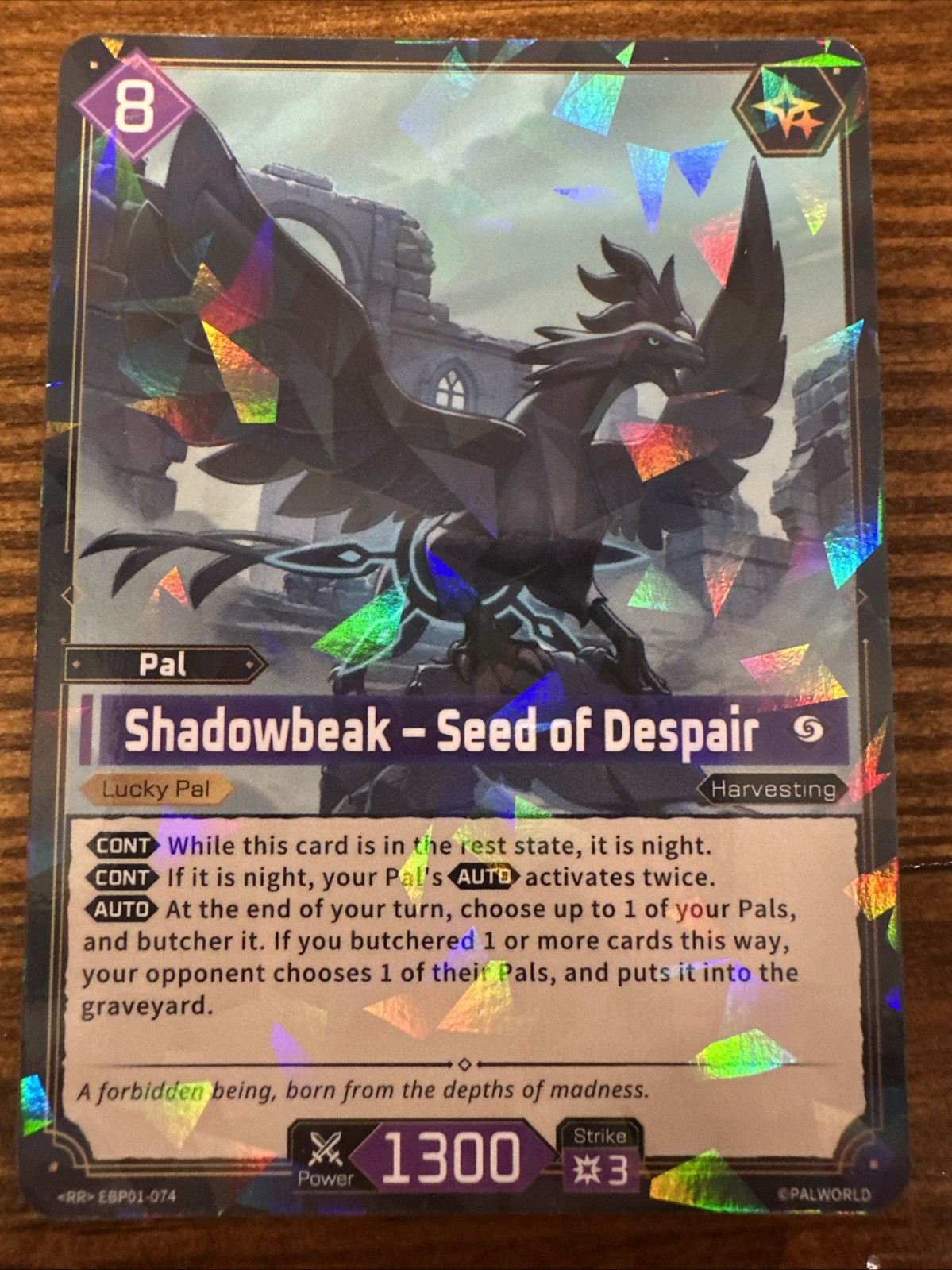 Shadowbeak – Seed of Despair EBP01-074 RR English Palworld Dawn of Palpagos NM/M