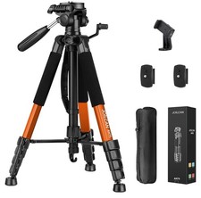 Tripod Camera Tripods, 74" Tripod for Camera Cell Phone Video Photography, Heavy