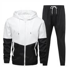 Mens Sweatsuits 2 Piece Sports Jacket Tracksuit Sets Casual Pants Jogging Suits