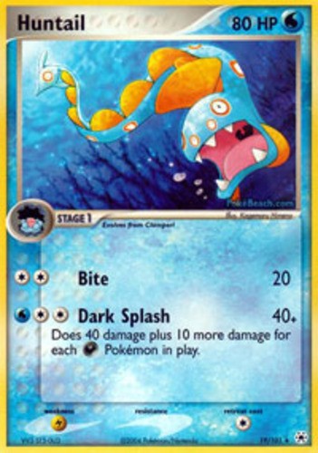 Huntail - 19/101 - Rare NM, English Pokemon EX Hidden Legends