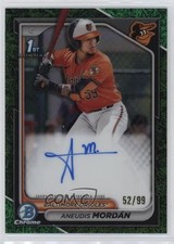 2024 Bowman Chrome Prospect Green Grass Refractor 52/99 Aneudis Mordan Auto 0ok8