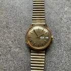 Vintage Timex 37869 10979 Viscount Automatic Mens Watch Day Date 35mm Case B-E