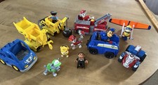 Paw Patrol Lot with Figures Motorcycles Firetruck  Helicoptor Lot of 15