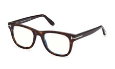 NEW TOM FORD FT5820-B 052 DARK HAVANA/CLEAR BLUE LIGHT BLOCK 50MM AUTHENTIC