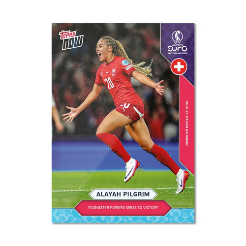 Topps Now UEFA WOMEN'S EURO 2025 - Card 008 - Alayah Pilgrim - Switzerland