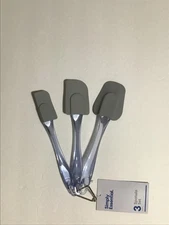 1 SET OF 3 PC SIMPLY ESSENTIAL SPATULA SET GRAY COLOR